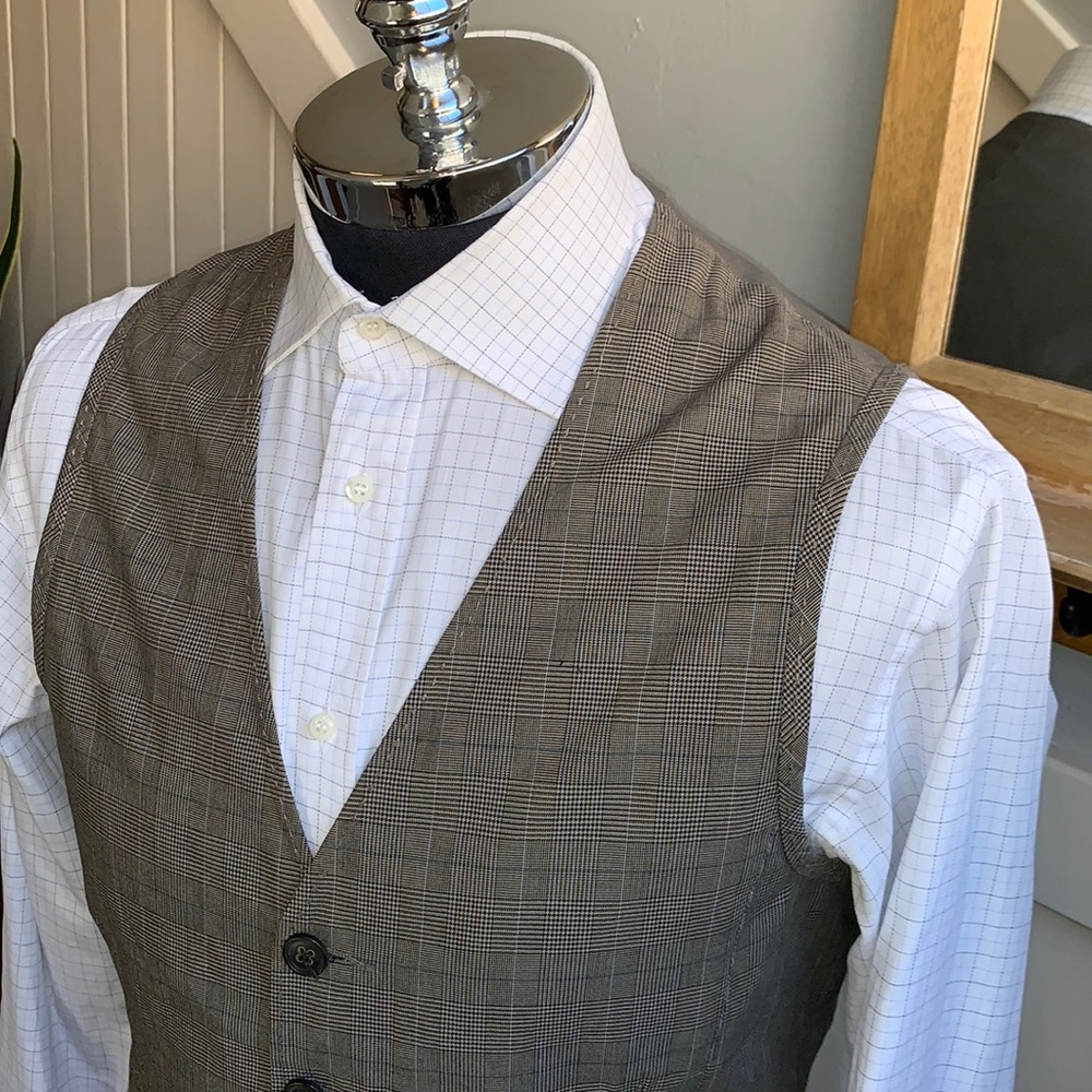John Varvatos Houndstooth 100% Cotton Vest